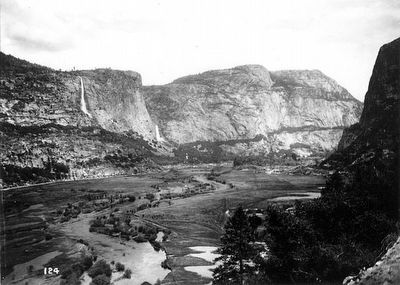 Hetch Hetchy Valley before the Tuolumne River was dammed. image. Click for full size.