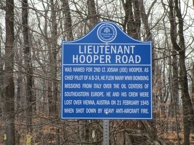 Lieutenant Hooper Road Marker. Click for full size. Lieutenant Hooper Road Marker image. Click for full size.
