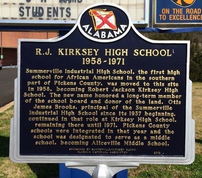 R. J. Kirksey High School Marker image. Click for full size.