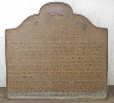 Steele Brothers Dairy Ranch Marker image. Click for full size.