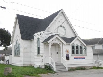 Methodist Episcopal Church of Pescadero and Marker. Click for full size. Methodist Episcopal Church of Pescadero and Marker image. Click for full size.