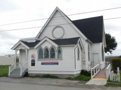 Methodist Episcopal Church of Pescadero and Marker. Click for full size. Methodist Episcopal Church of Pescadero and Marker image. Click for full size.