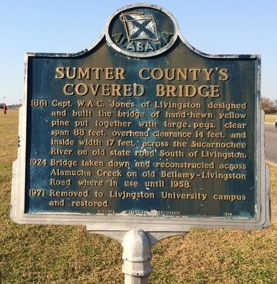 Sumter County's Covered Bridge Marker image. Click for full size.