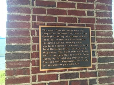 Nearby warning plaque about the well.. Click for full size. Nearby warning plaque about the well. image. Click for full size.