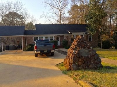 Marker & monument located in front of private home. image. Click for full size.