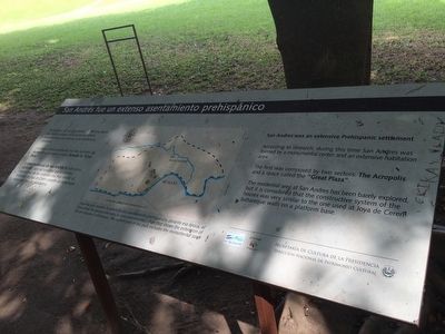 San Andrés was an extensive prehispanic settlement Marker. Click for full size. San Andrés was an extensive prehispanic settlement Marker image. Click for full size.