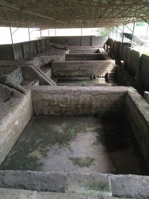 Colonial indigo processing vats at San Andrs image. Click for full size.