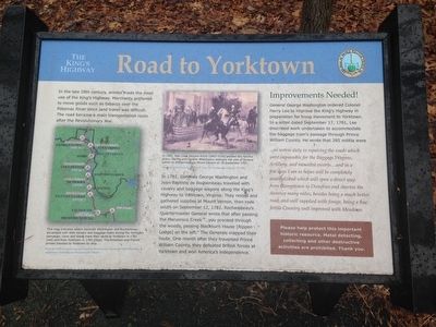 Road to Yorktown Marker. Click for full size. Road to Yorktown Marker image. Click for full size.
