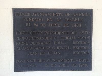 First City Hall in the Americas Marker image. Click for full size.