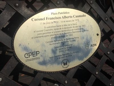 President Coronel Francisco Alberto Caama�o Marker image. Click for full size.