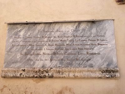 Additional marker dedicated to the Cathedral´s conservation image. Click for full size.