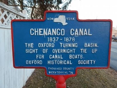 Chenango Canal Marker. Click for full size. Chenango Canal Marker image. Click for full size.