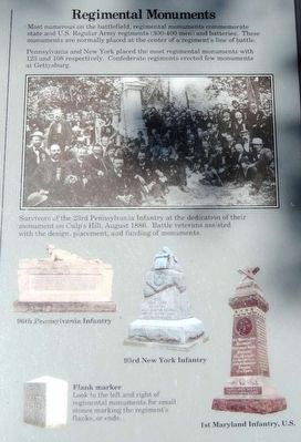 Monuments and Markers Marker<br>Regimental Monuments image. Click for full size.