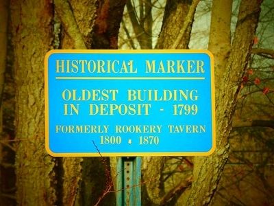 Oldest Building In Deposit Marker. Click for full size. Oldest Building In Deposit Marker image. Click for full size.