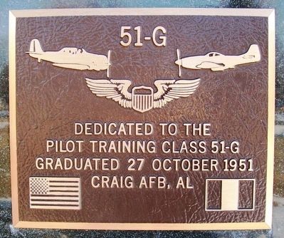 Pilot Training Class 51-G Marker image. Click for full size.