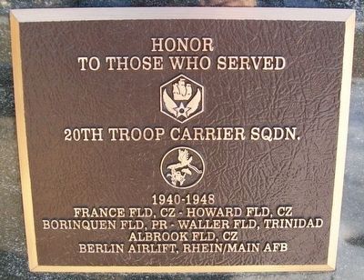 20th Troop Carrier Squadron Marker image. Click for full size.