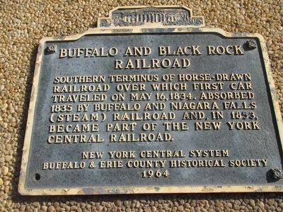 Buffalo and Black Rock Railroad Marker. Click for full size. Buffalo and Black Rock Railroad Marker image. Click for full size.