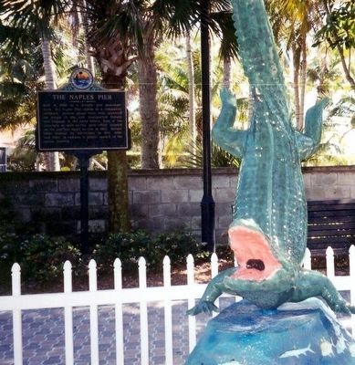 The Naples Pier Marker image. Click for full size.