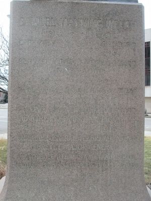 Samuel Manning Welch Memorial Text. Click for full size. Samuel Manning Welch Memorial Text image. Click for full size.