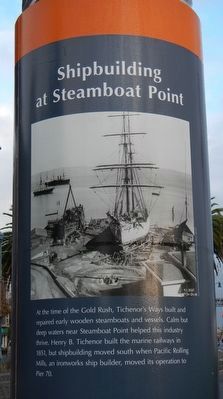 Shipbuilding at Steamboat Point Marker image. Click for full size.