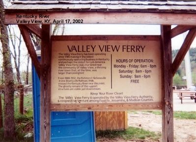 Valley View Ferry Marker image. Click for full size.