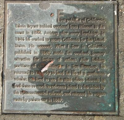 Bryant Street Marker. Click for full size. Bryant Street Marker image. Click for full size.