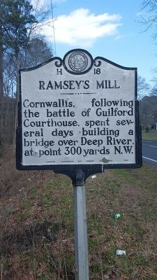 Ramsey's Mill Marker. Click for full size. Ramsey's Mill Marker image. Click for full size.