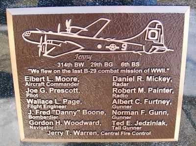 <i>Jenny</i> B-29 Crew Marker image. Click for full size.