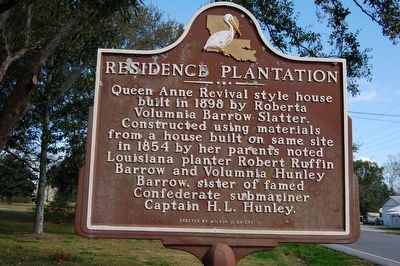 Residence Plantation Marker image. Click for full size.