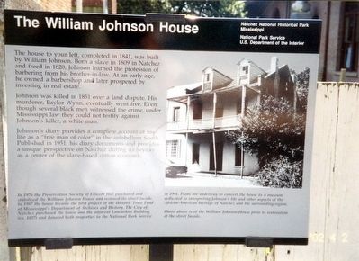 The William Johnson House Marker image. Click for full size.