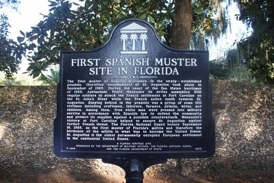 First Spanish Muster Site in Florida Marker image. Click for full size.