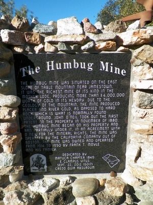The Humbug Mine Marker image. Click for full size.