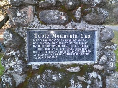 Table Mountain Gap Marker image. Click for full size.