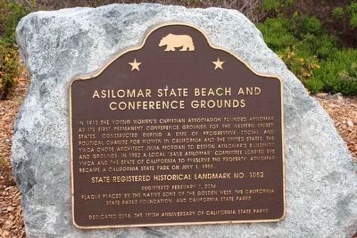 Asilomar State Beach and Conference Grounds Marker. Click for full size. Asilomar State Beach and Conference Grounds Marker image. Click for full size.