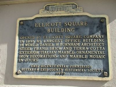 Ellicott Square Building Marker. Click for full size. Ellicott Square Building Marker image. Click for full size.