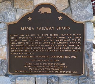 Sierra Railway Shops Marker image. Click for full size.