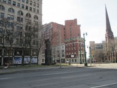 General Kazimierz Pulaski Memorial at Ellicott Square Building image. Click for full size.