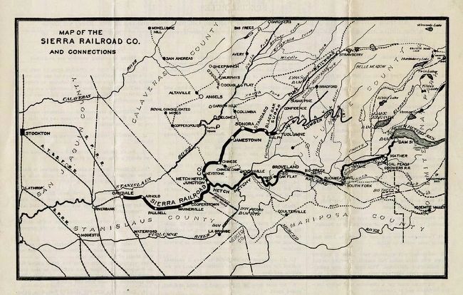 Sierra Railway Map image. Click for full size.