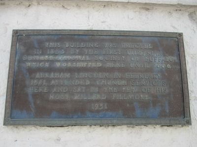 First Unitarian Congregational Society Building Marker image. Click for full size.