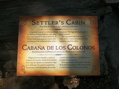 Settler's Cabin Marker image. Click for full size.