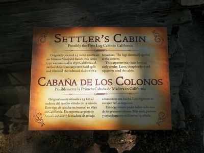 Settler's Cabin Marker. Click for full size. Settler's Cabin Marker image. Click for full size.