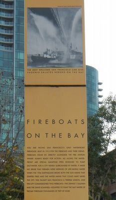 Fireboats on the Bay Marker (detail). Click for full size. Fireboats on the Bay Marker (detail) image. Click for full size.