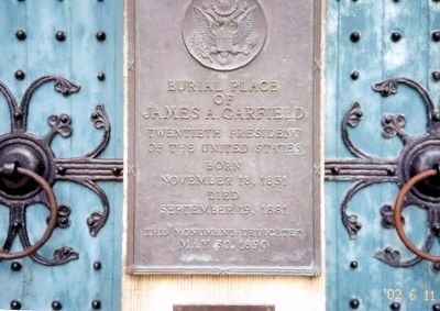 Burial Place of James A. Garfield Marker image. Click for full size.