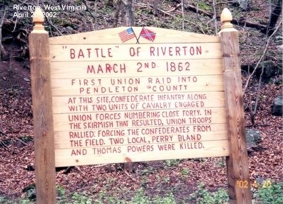 "Battle of Riverton" Marker image. Click for full size.