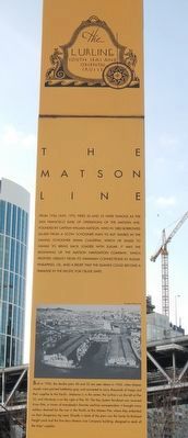 The Matson Line Marker image. Click for full size.