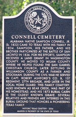 Connell Cemetery Marker image. Click for full size.