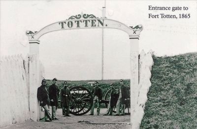 Entrance Gate to Fort Totten 1865 image. Click for full size.