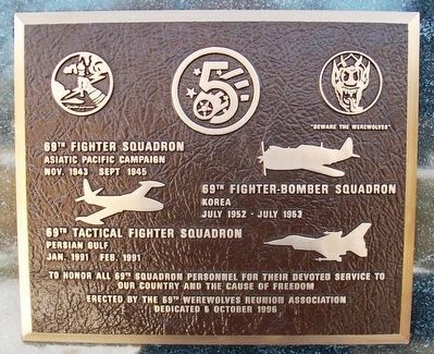 69th Fighter Squadron Marker image. Click for full size.