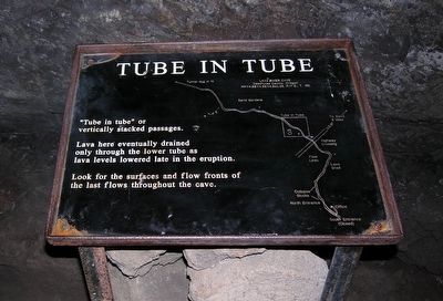 Lava River Cave Marker<br>Tube in Tube image. Click for full size.