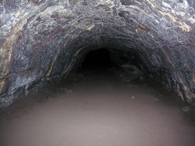 The Lava Tube in Lava River Cave. Click for full size. The Lava Tube in Lava River Cave image. Click for full size.
